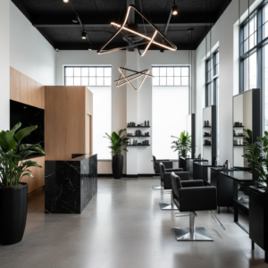 Salon w nowoczesnym stylu z czarnymi akcentami – inspiracje